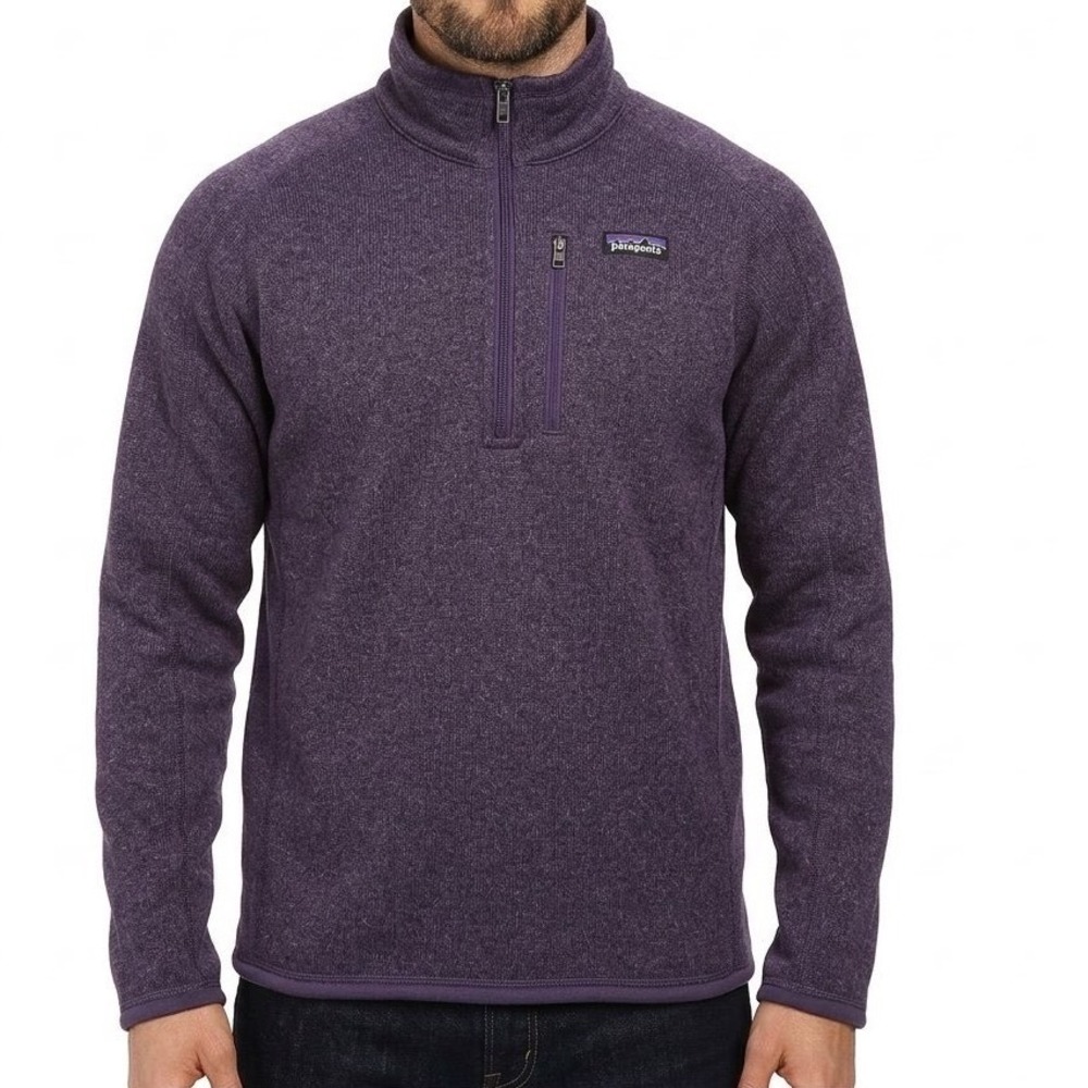 Patagonia Better Sweater 1/4 Zip Fleece Pullover Mens Small Purple Heather